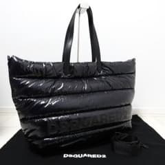 DSQUARED2 トートバッグ ロゴ ブラック ナイロン ショルダー 2way