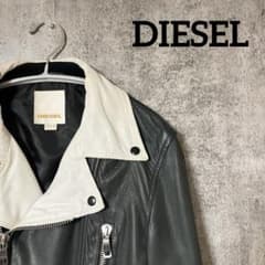 Y2K DIESEL 00s ムートン レザー ダブルライダースジャケット 短丈