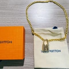 美品 ルイヴィトン ネックレス パドロック カデナ チェーン付き 南京錠