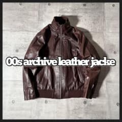 00s archive leather single riders jacket - メルカリ