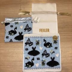 FEILER 水色 動物柄 タオルハンカチ - メルカリ