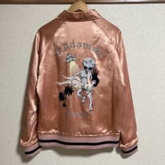 black weirdos ブラックウィドウ 刺繍 スカジャン 宇宙人 Lサイズ