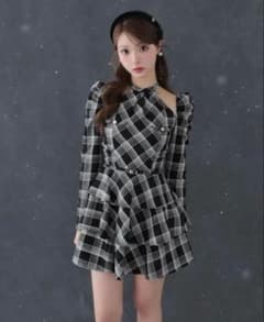 エムミーエメ Sleeve halter check mini onepiece - メルカリ