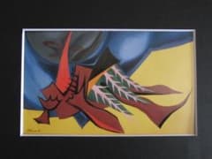 岡本太郎、【海辺 】、希少な額装用画集より、新品高級額 額装付、状態