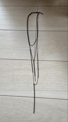 ヨウジヤマモト ブラックロングネックレス ユニセックス 黒 - メルカリ