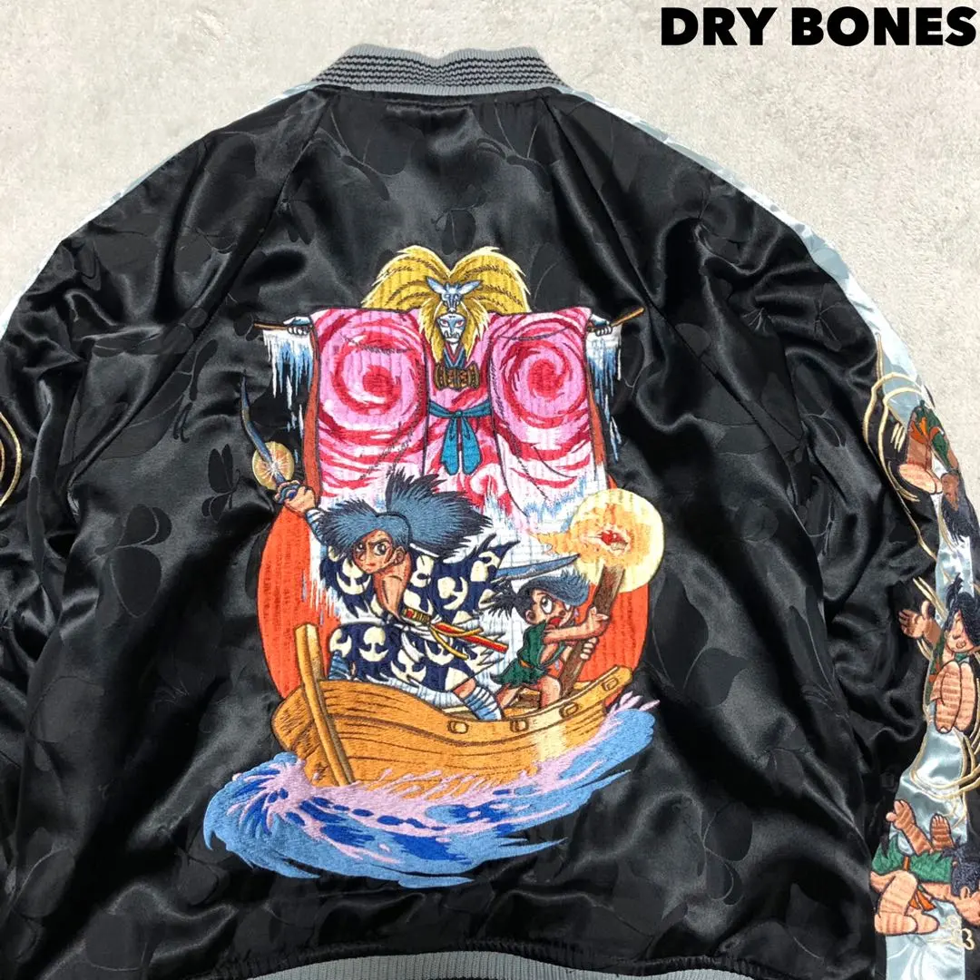 DRY BONES リバーシブルスカジャン GOLD HAWK 別珍 特大
