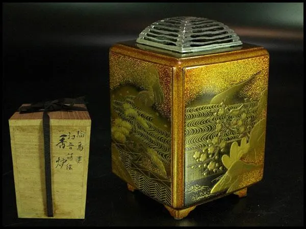 名品輪島塗初音蒔繪香爐純銀火屋美品(K-YC574) ‐ Mercari 日本最大