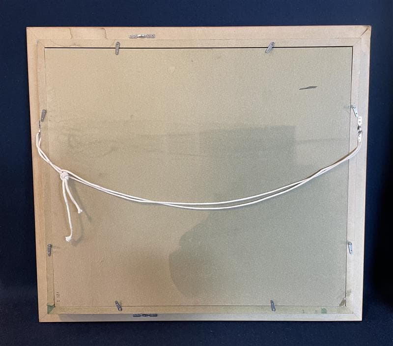 真作」川田順『渓流(奥入瀬)』風景画 油彩画 額装 サイン有り F10