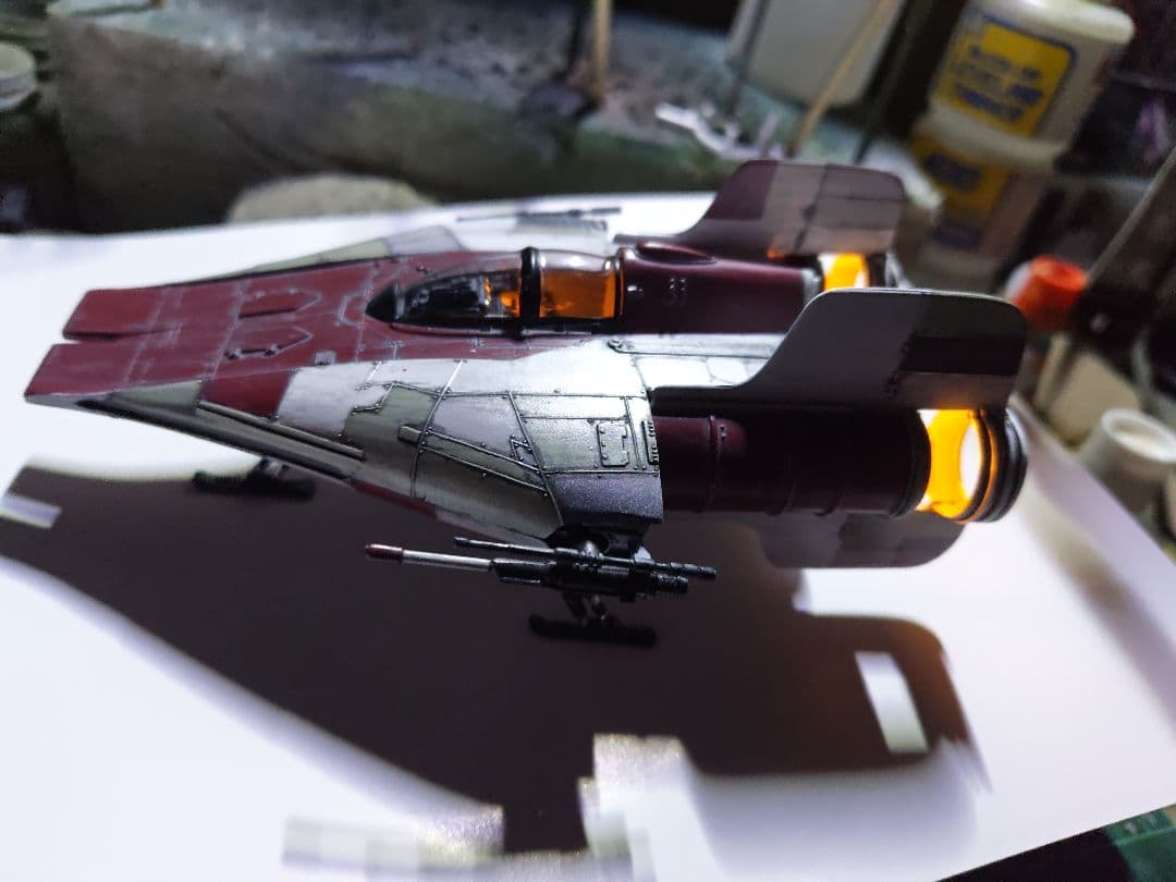 スターウォーズ MPC社製 Aウイングファイター塗装済み電飾仕様完成品
