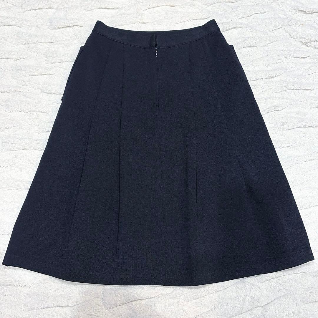 rene ルネ ニットスカート ロゴ入りボタン付き 黒 36 - メルカリ