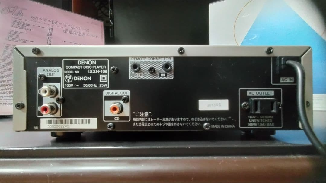 DENON CDプレーヤー シルバー USBポート　DCD-F109