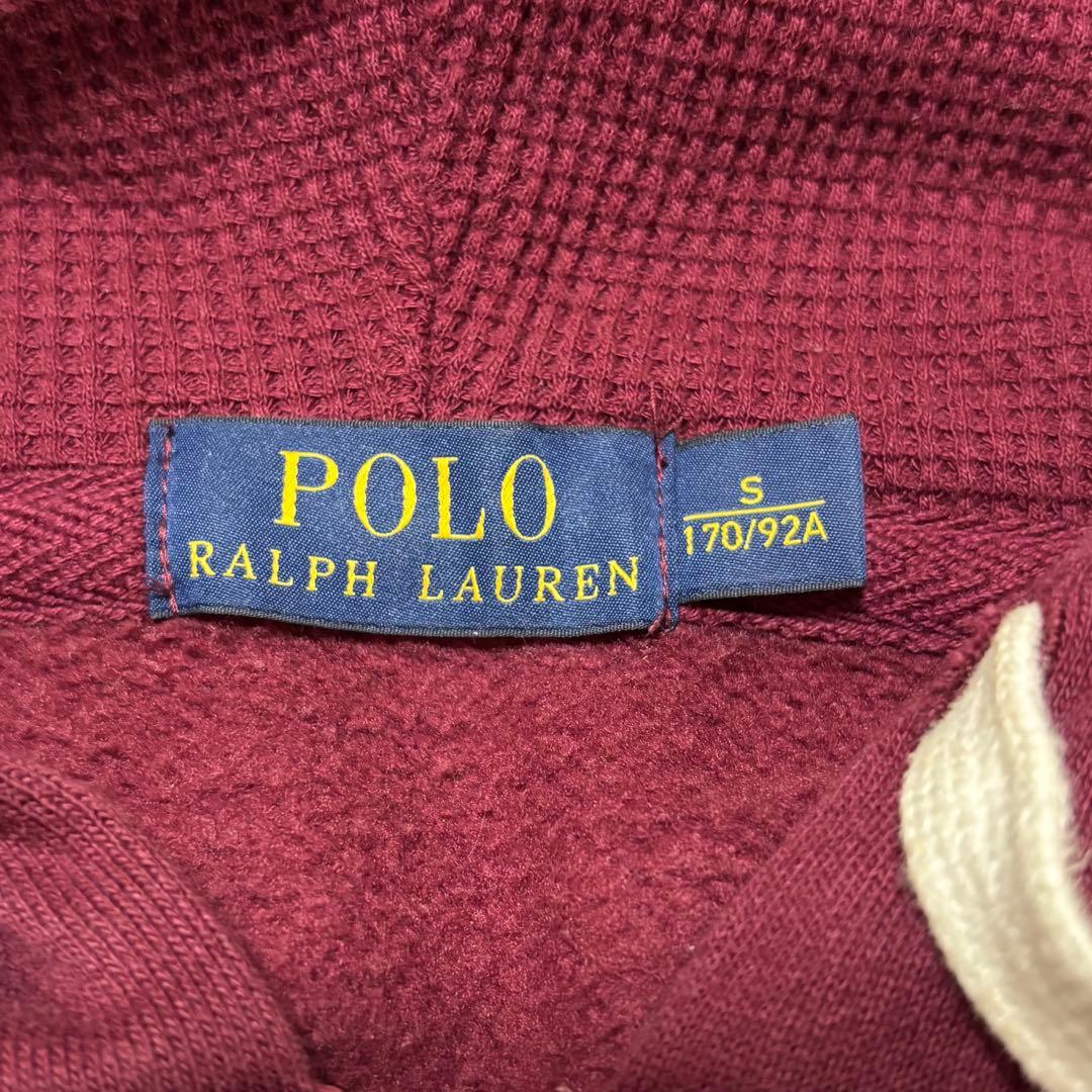 好配色】ラルフローレン ジップパーカー 短丈 現行タグ 裏起毛 フード