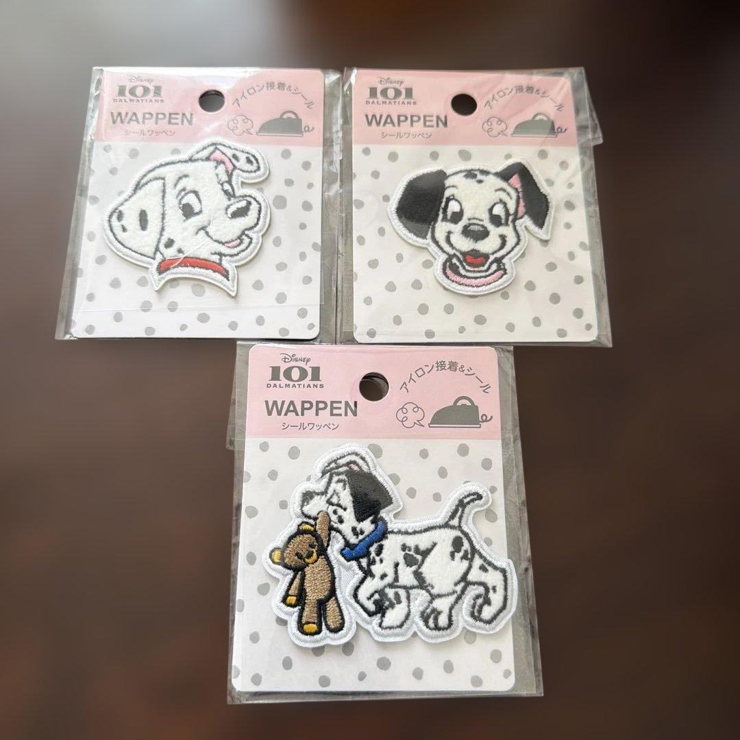 ディズニー 101匹わんちゃん ワッペン 3個セット シール アイロン