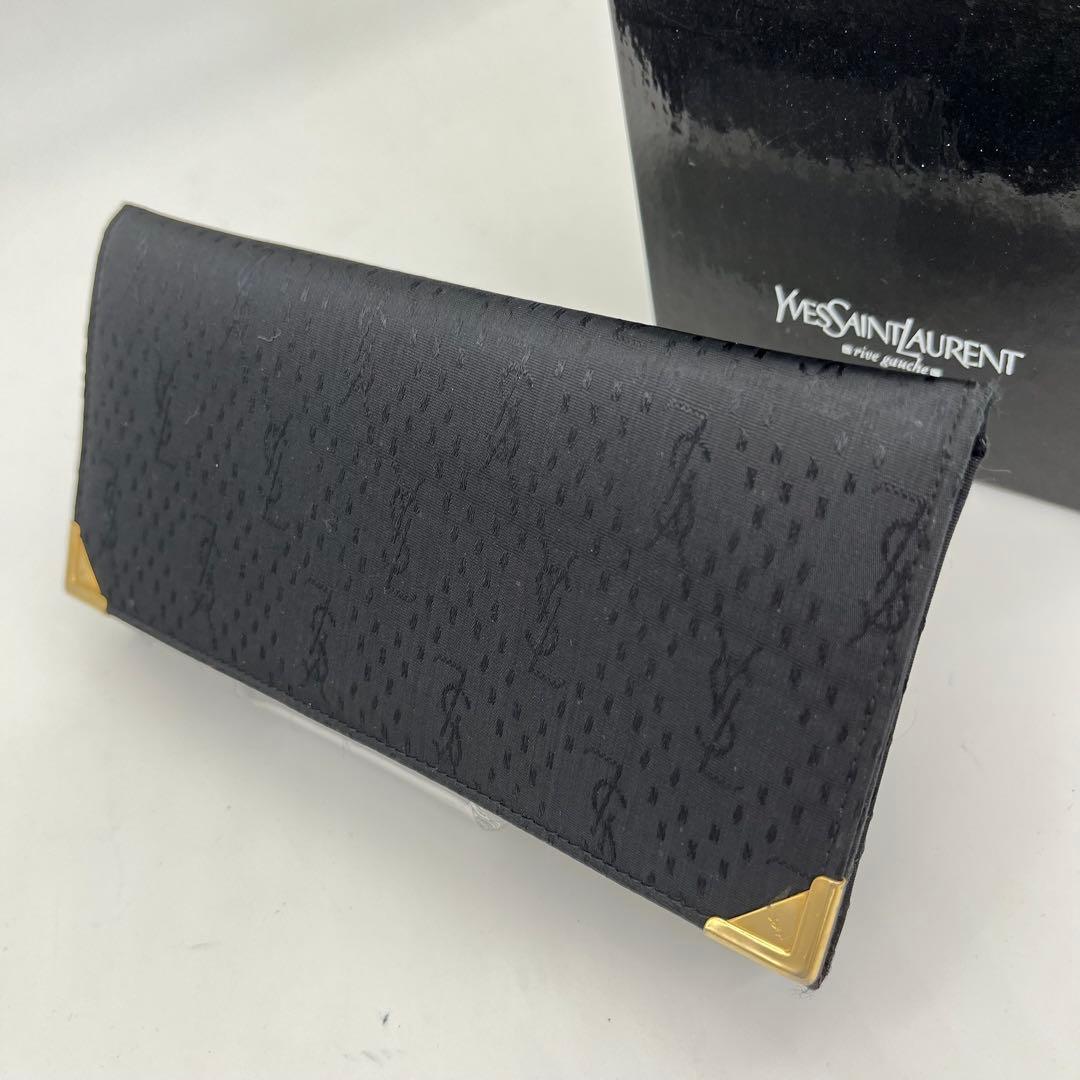 イヴサンローラン 長財布 フラップウォレット カサンドラ YSLロゴ 男女