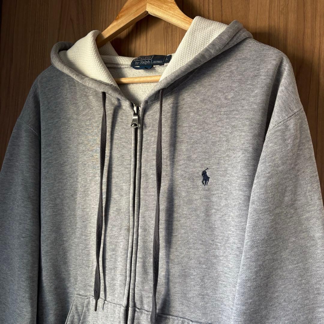 USA製】 90s Ralph Lauren ジップパーカー サーマル L