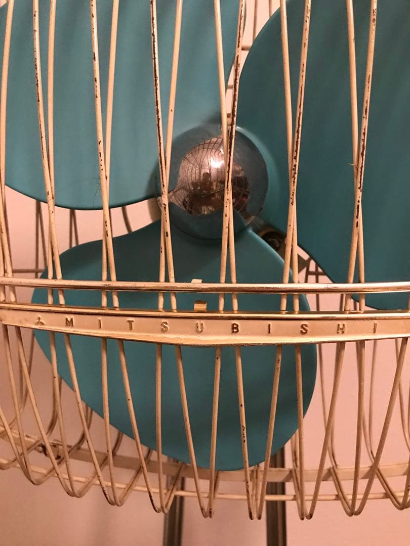 希少 昭和レトロ スクエア型 三菱 扇風機 R-30EC 動作品