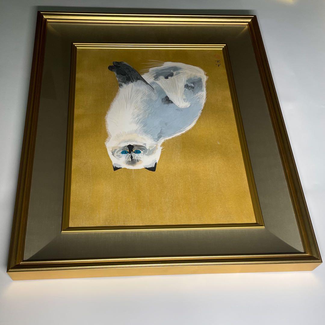 絵画 奥村土牛「シルバータビー」 猫 版画 美品 Togyū Okumura - メルカリ