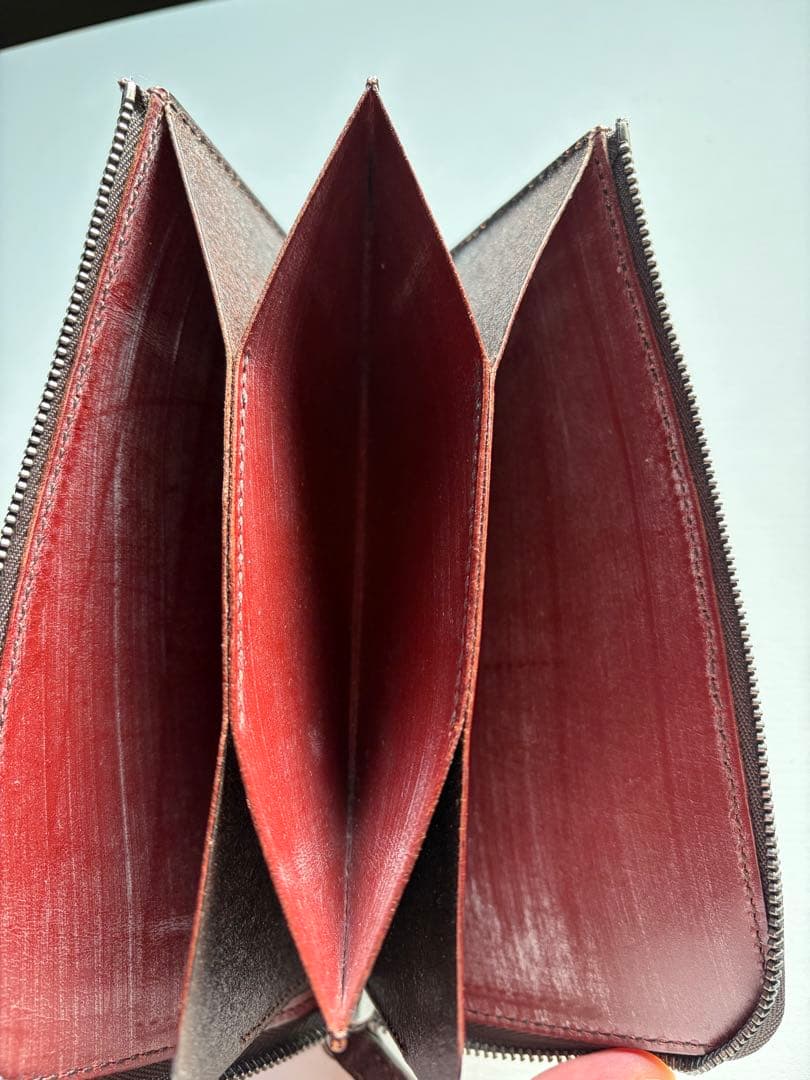 three2four LIZ L字ジップ 象革ボルドーの通販はau PAY マーケット