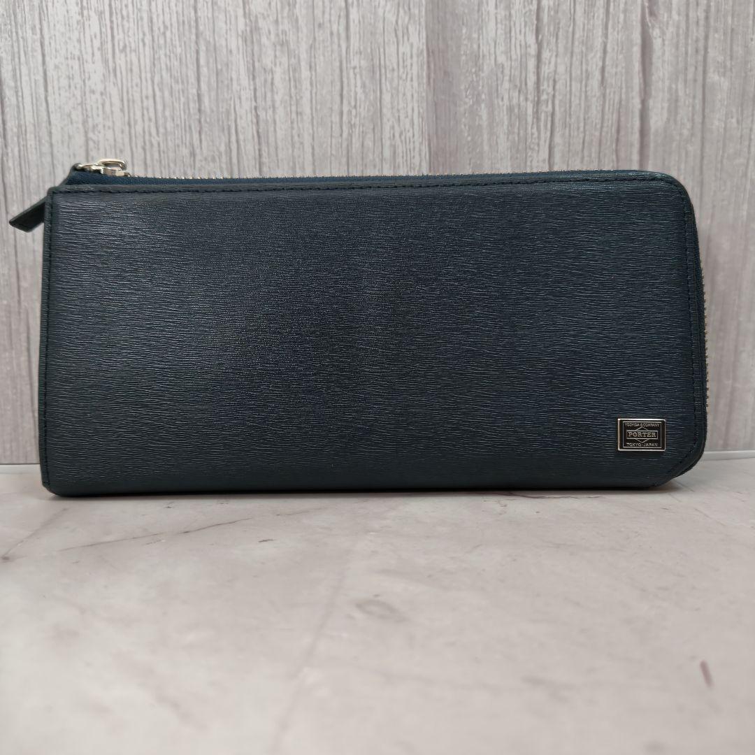 美品 PORTER CURRENT カレント L字ファスナー 長財布 ネイビー - メルカリ