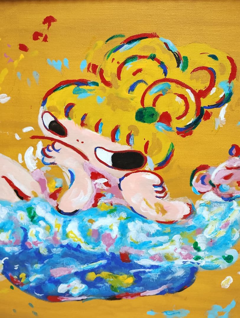 梅酒さん様専用［F8号］ロッカクアヤコ 肉筆保証/手描き/表裏サイン有