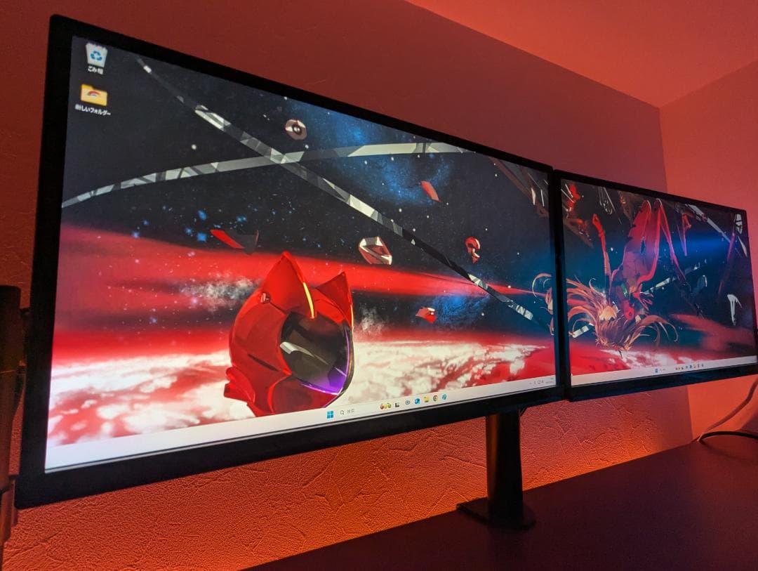 デュアルモニター ディスプレイ モニターアームセット