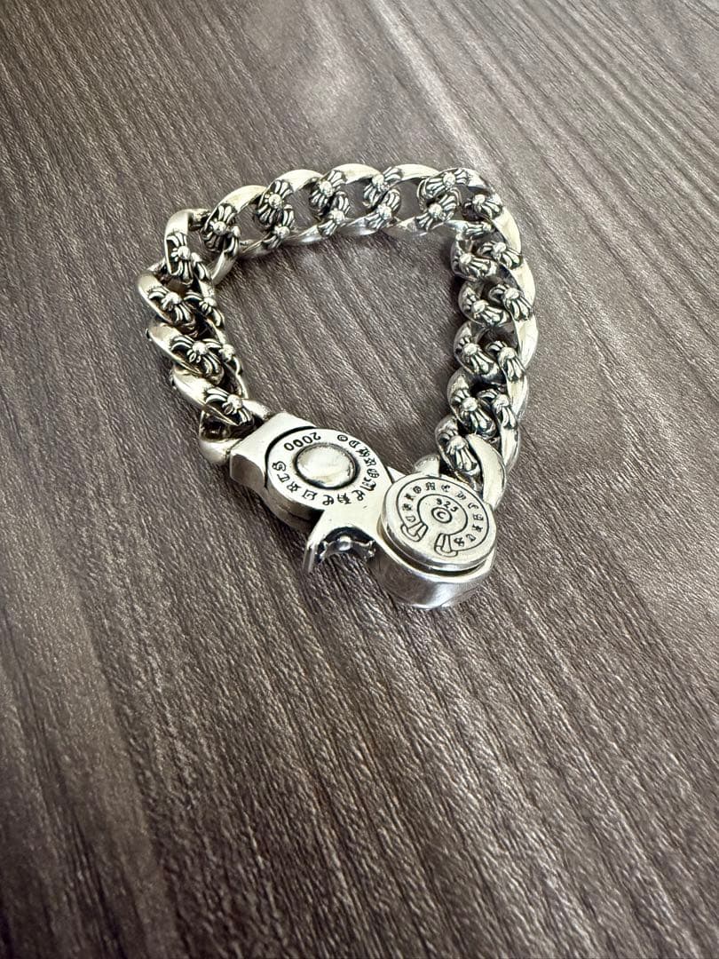 最終値下げ！！】ブレスレット シルバー925 十字 クロス彫刻 クロム好きに