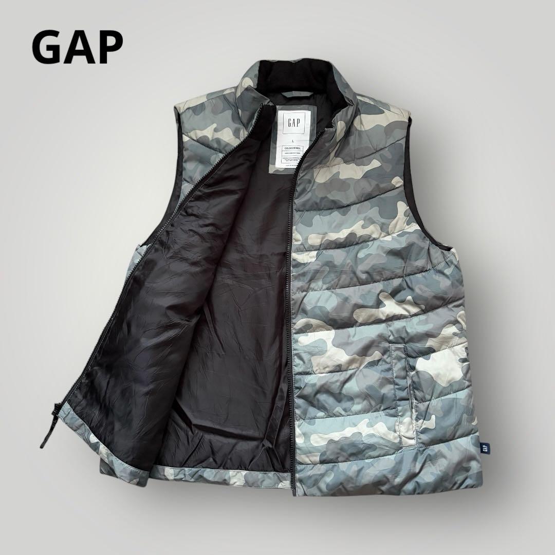 レアモデル！00s OLD GAP 迷彩 カモ柄 ダウンベスト 中綿 L - メルカリ