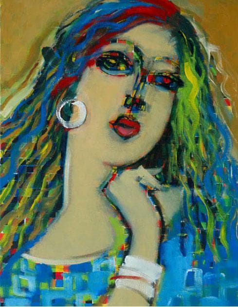 油絵 菅家令子 絵 絵画 インテリア F6-080212 人物 女性像 油絵 菅家令子 絵 絵画 インテリア F6-080212 人物 女性像 - メルカリ