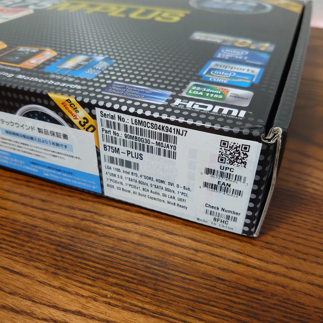 【未使用品】ASUS B75M-PLUS マザーボード
