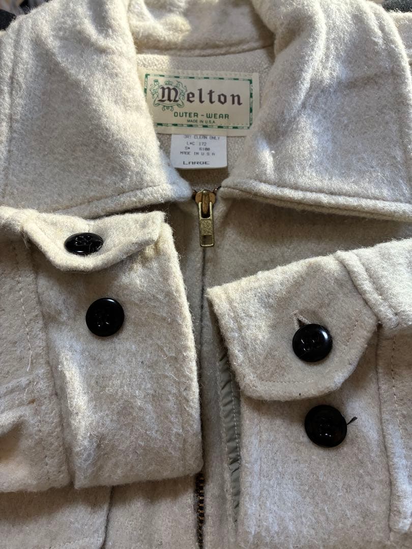 melton 70s 80s ビンテージ オンブレ ウールジャケット メルトン