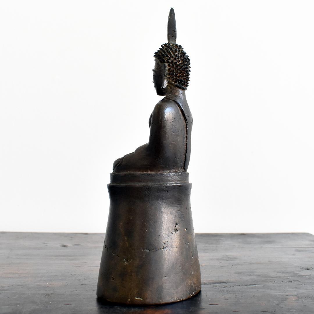 東南アジア ラオス18世紀頃 ランサーン王朝期 青銅仏 金銅仏 ブッダ 座