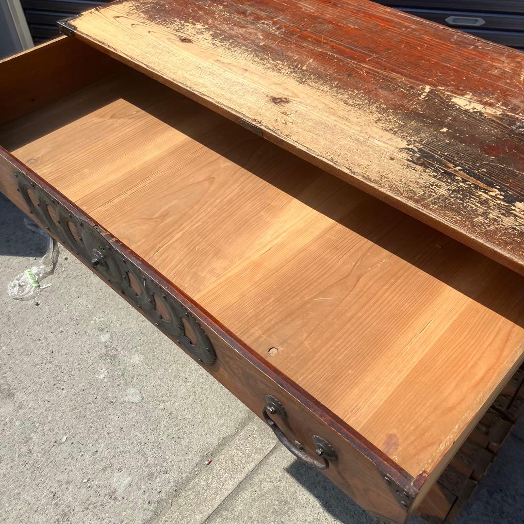 昭和レトロ 古家具 大型 仙台箪笥 4段9杯 引き出し箪笥 和箪笥