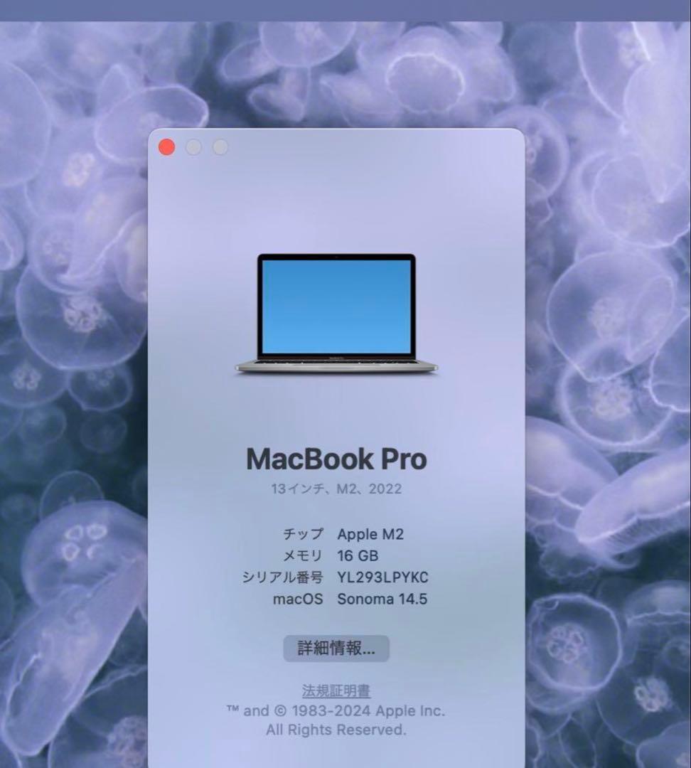 【極美品】MacBook Pro M2 16GB スペースグレー 本体