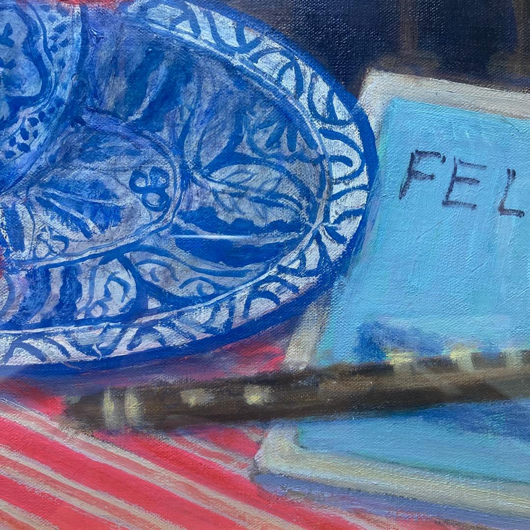 奥西賀男「オリエンタルポピー」￼8F額約64×57絵45.5×38cm