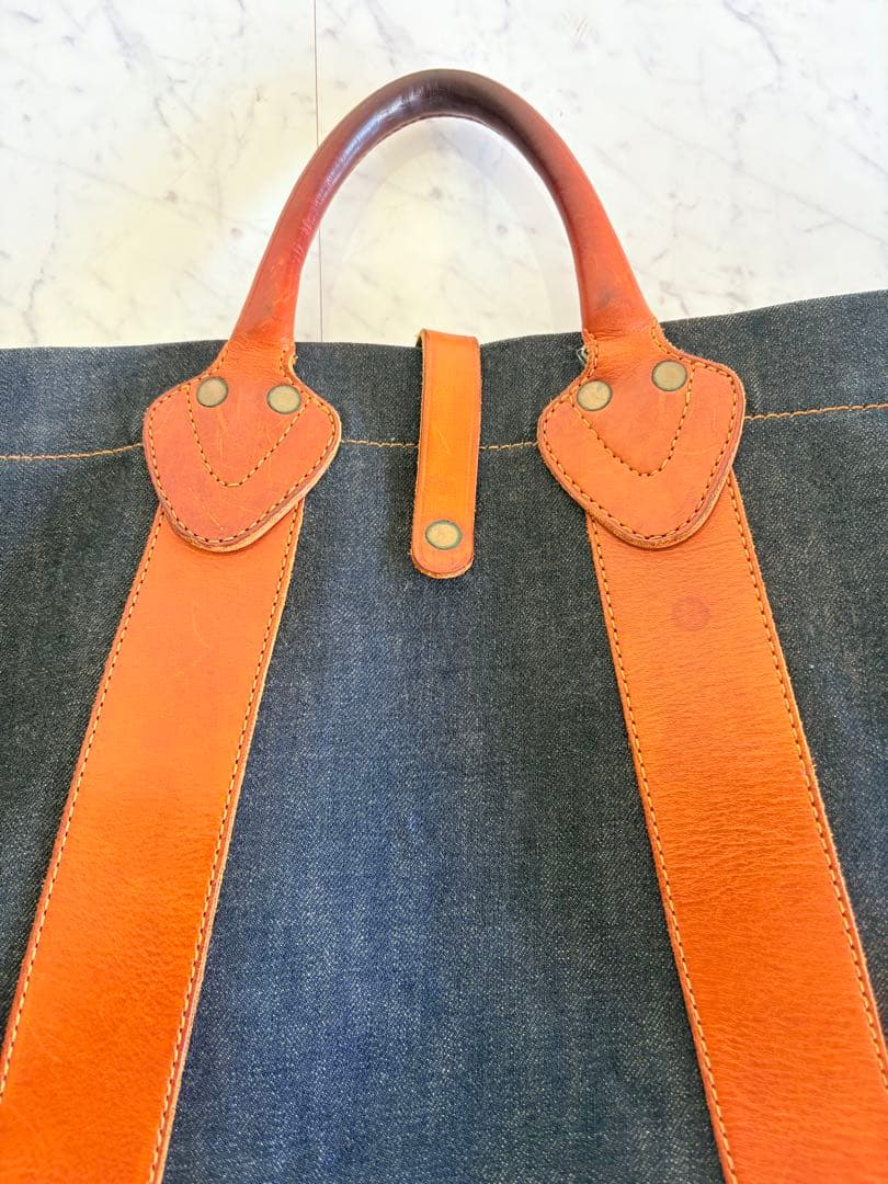トッシー様 専用 希少 美品 RRL デニム レザー トート バッグ - メルカリ