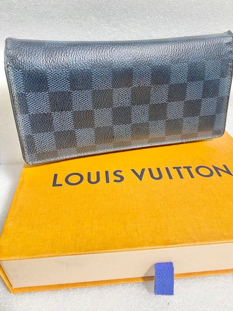 LOUIS VUITTON ダミエ 二つ折り財布 裂け少し有り 断捨離 - メルカリ
