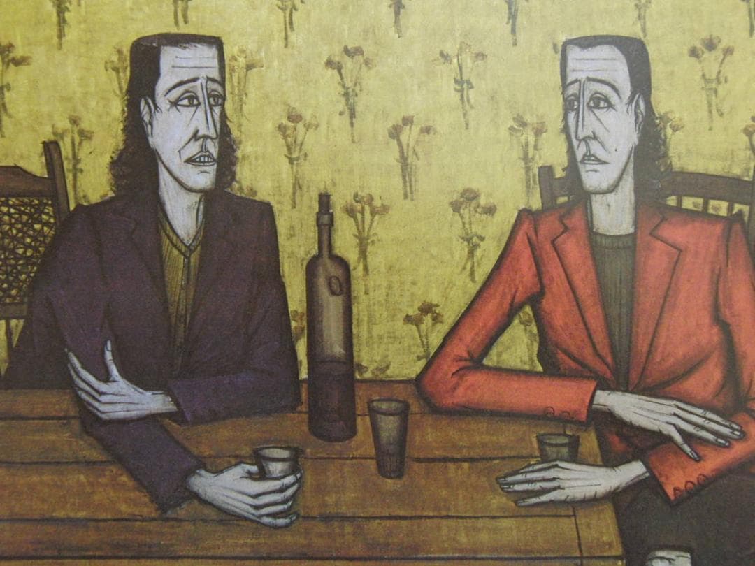 ベルナール・ビュッフェ、「Femmes buvant」、希少画集の額装画 - メルカリ