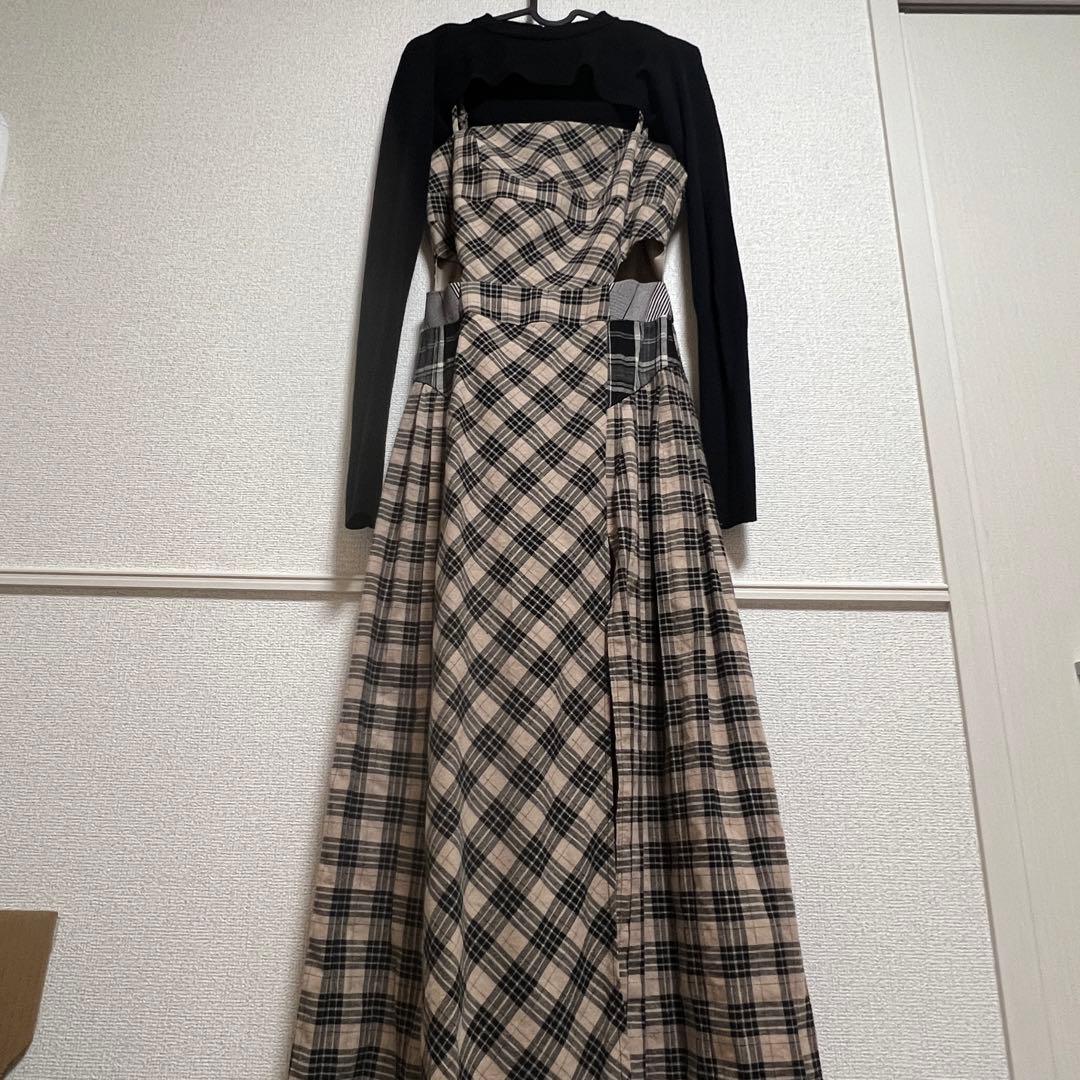 andmary アンドマリー ベルチェックドレス ワンピース - メルカリ