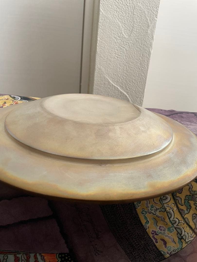 青木良太さんの銀彩リム大皿28.5cm