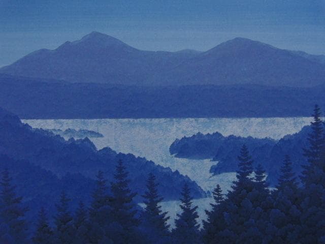 羽柴正和、【冬聲】、希少な額装用画集より、新品額装付、状態良好