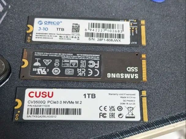 1TB NVMe M.2 SSDセット 「動作未確認」