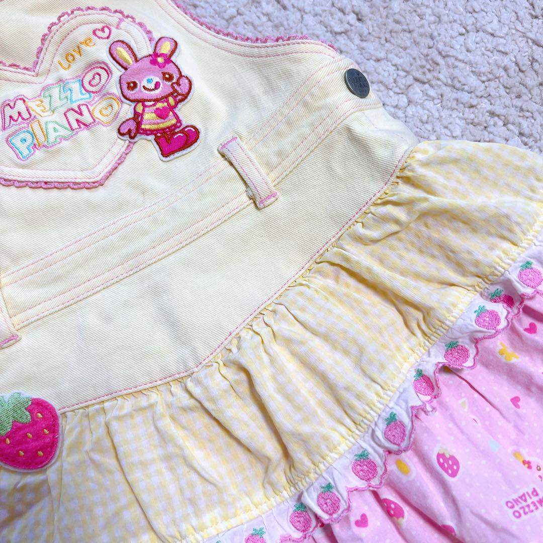 う*】様 【希少】メゾピアノ ジャンパースカート 110 平成レトロ Y2K