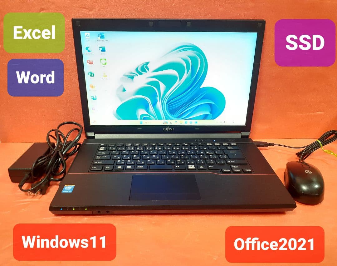 富士通 ノートパソコン Windows11 Office2021 SSD128G 富士通（FUJITSU） 【第3世代Core-i7】ノートパソコン Microsoft