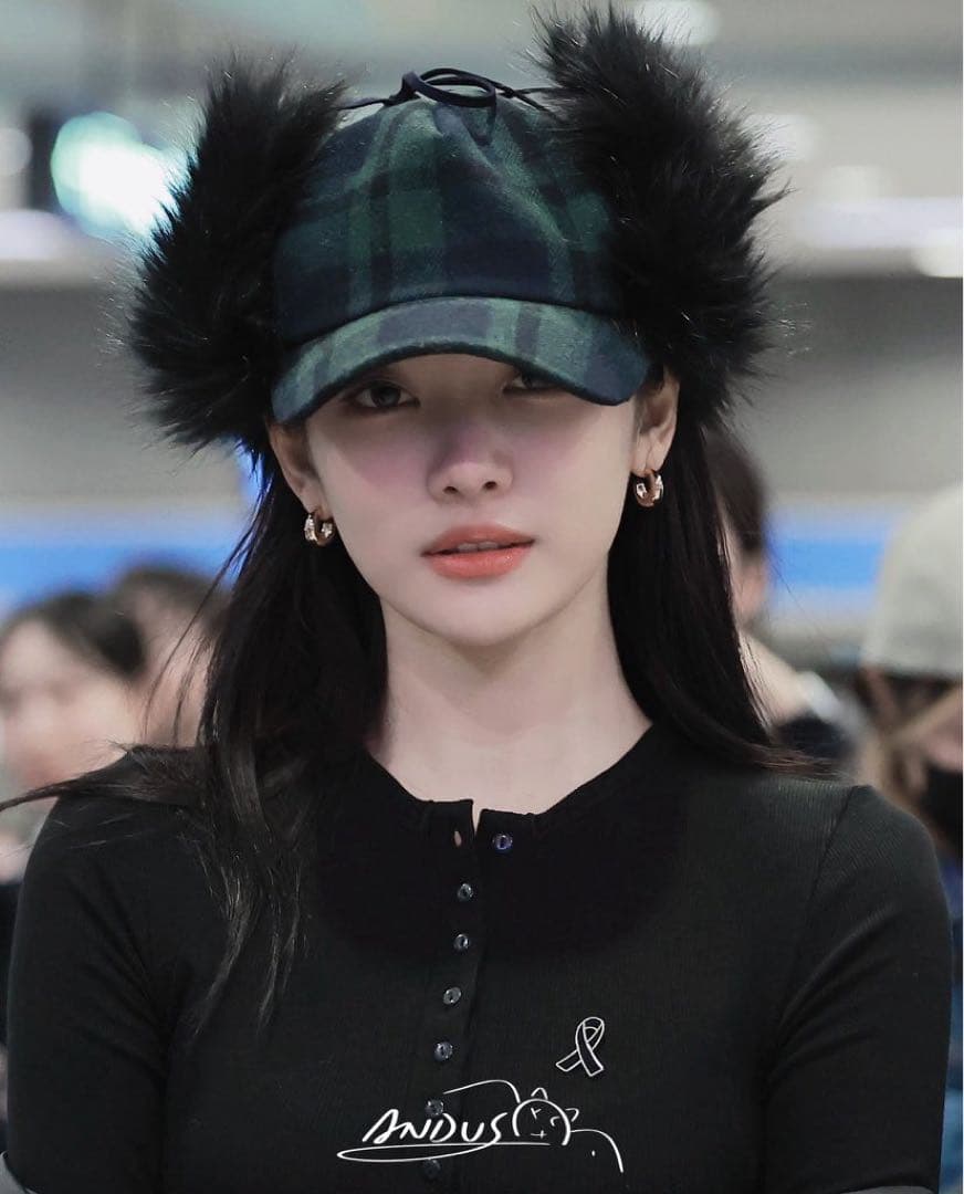 OPEN YY FUR CAP aespa ニンニン着用 ファーキャップ 帽子 - メルカリ