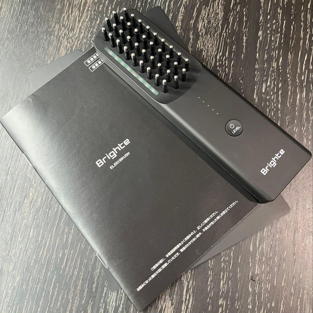 【未使用に近い】【Brighte ブライト エレキブラシ】ブラシ型 美顔器