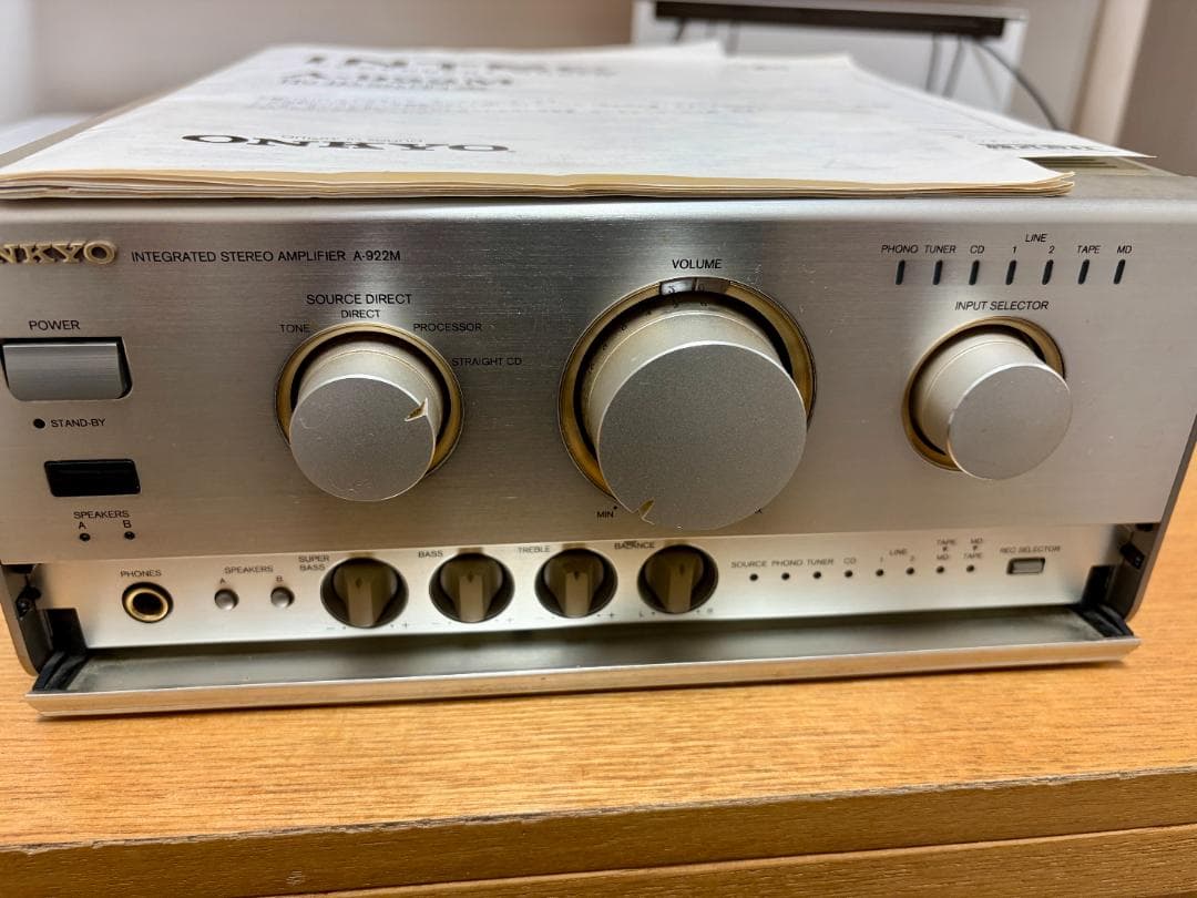 【動作確認済（※1）】往年の名器 ONKYO プリメインアンプ A-922M