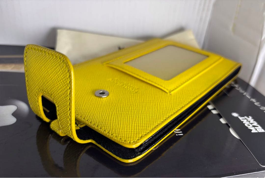 ⭐️金運幸運色⭐️モンブラン⭐️稀少完売入手困難品！大きさ問わず対応本革製スマホケース