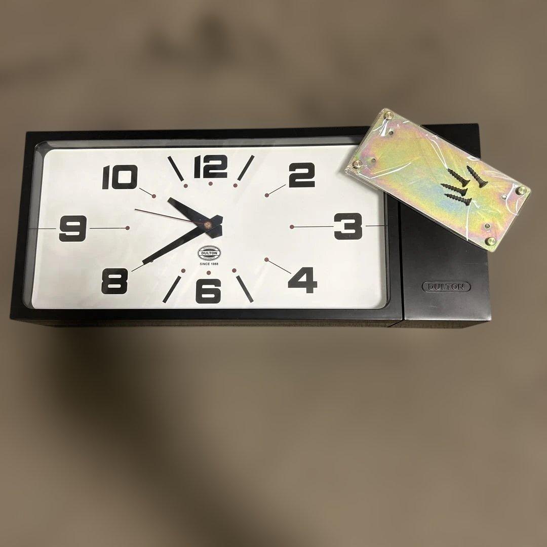 ダルトンDulton ダブルフェイス クロック　両面　壁掛け　ウォール　時計 DULTON（ダルトン） 【即納】ダルトン ダブルフェイス レクタングル