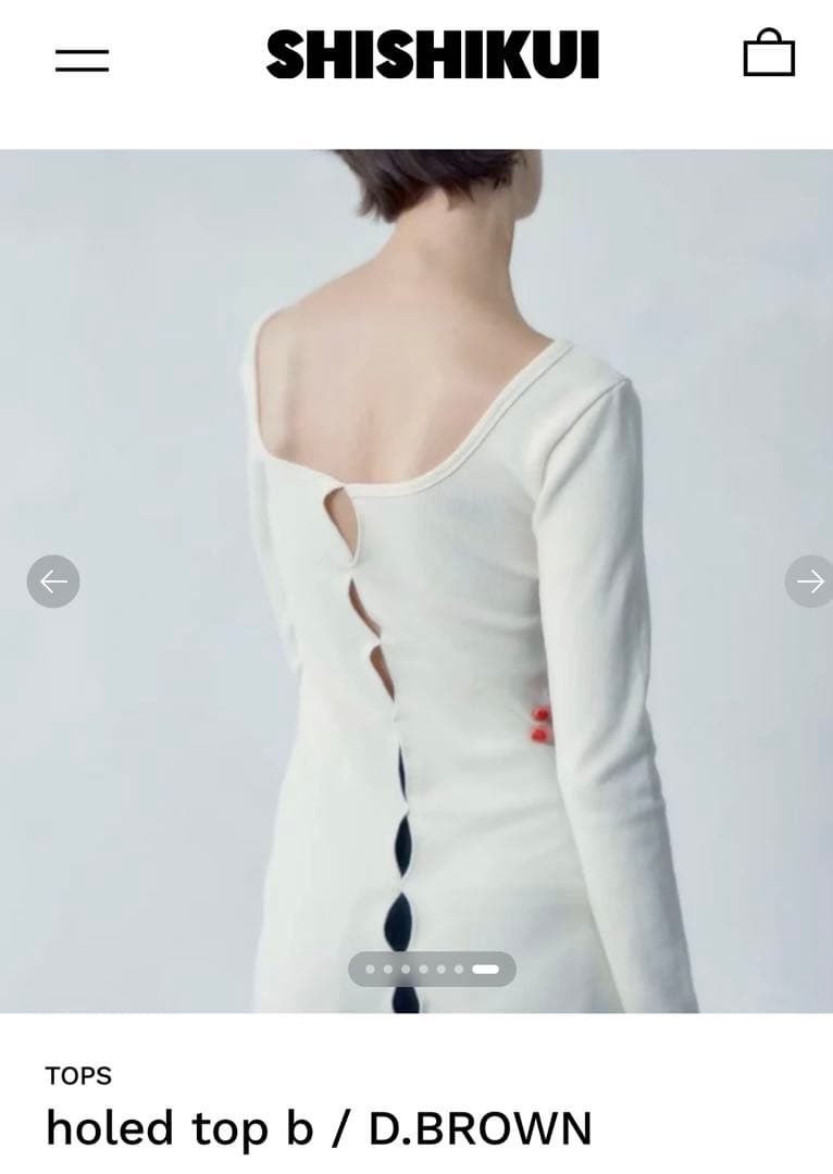 THE SHISHIKUI】 新品未使用holed top b / BROWN - メルカリ