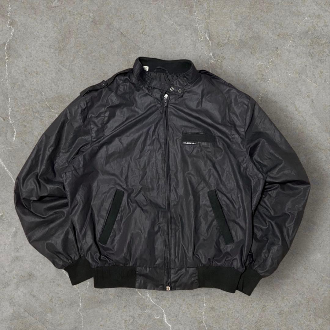 MEMBERS ONLYメンバーズオンリー80s90sハリントンジャケット黒短丈
